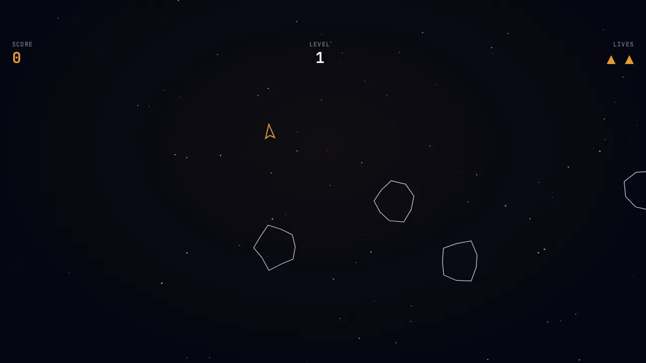 Asteroids gameplay screenshot